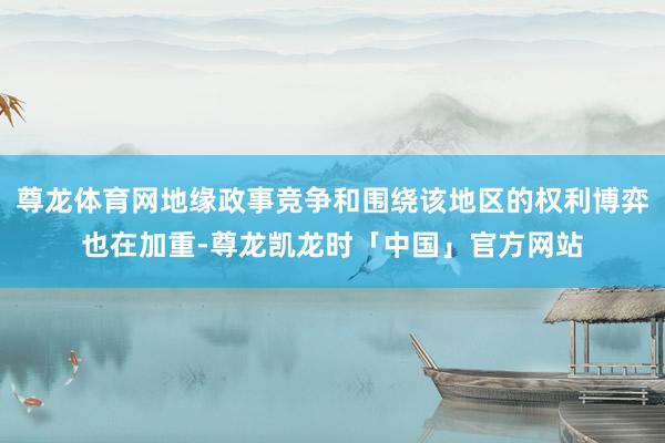 尊龙体育网地缘政事竞争和围绕该地区的权利博弈也在加重-尊龙凯龙时「中国」官方网站
