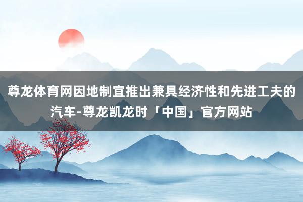 尊龙体育网因地制宜推出兼具经济性和先进工夫的汽车-尊龙凯龙时「中国」官方网站