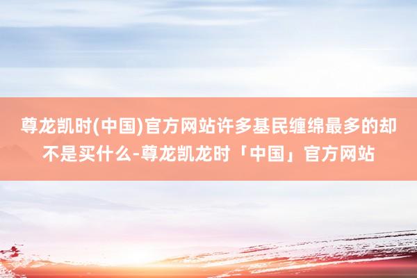 尊龙凯时(中国)官方网站许多基民缠绵最多的却不是买什么-尊龙凯龙时「中国」官方网站